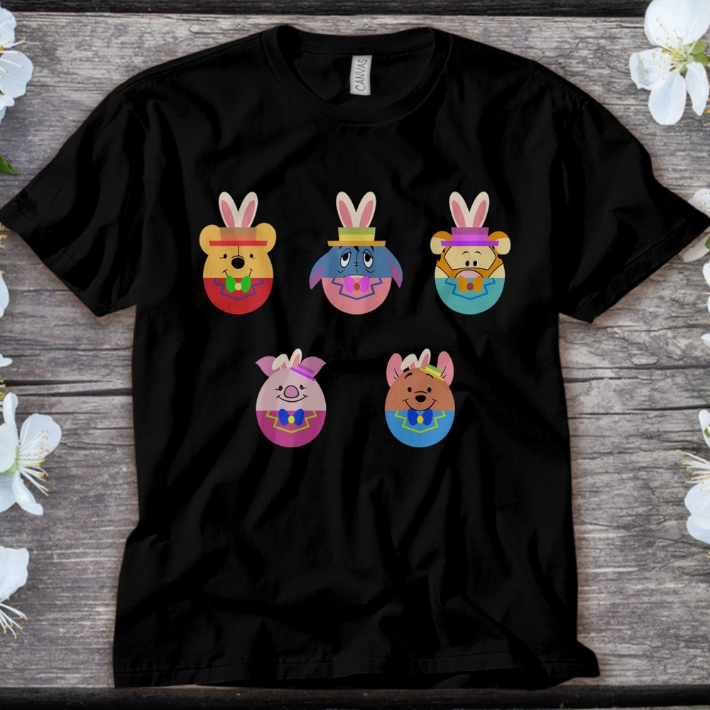 Disney Winnie The Pooh Bunny Easter Eggs Happy Easter Day Unisex Adult T-shirt